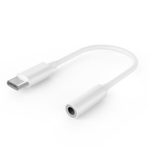 USB-C naar 3.5 mm audio adapterkabel, wit