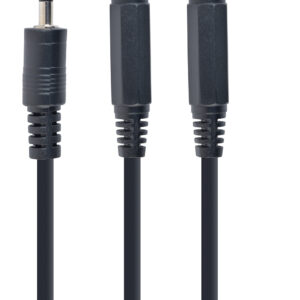 3.5mm audio splitterkabel, 10 cm, zwart