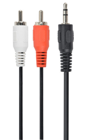 3.5 mm stereo naar RCA plug kabel, 0.2 m