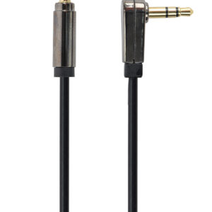 3.5 mm stereo audiokabel, 90 graden, 1 m