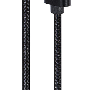 Micro-USB kabel katoen, 1.8 meter zwart, Blister