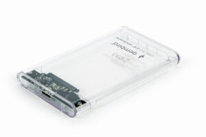 USB 3.2 externe HDD behuizing voor 2.5'' SATA schijven van 9,5 mm, transparant