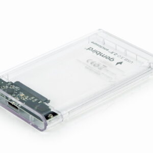 USB 3.2 externe HDD behuizing voor 2.5'' SATA schijven van 9,5 mm, transparant