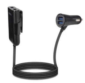 4-poorts USB lader voor in de auto (voor + achter)