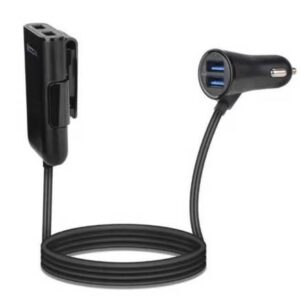 4-poorts USB lader voor in de auto (voor + achter)