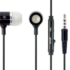 In-Ear oordopjes met microfoon ''Zwart''