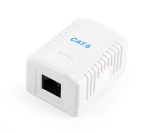 CAT6 UTP LAN opbouwdoos – 1 poort (RJ45 wandcontactdoos)
