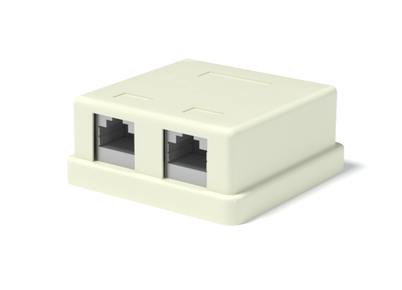 2-poorts LAN opbouwdoos
