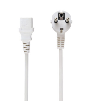 Netsnoer (C13), 0,75 mm², 10 A. 1,8 m, wit