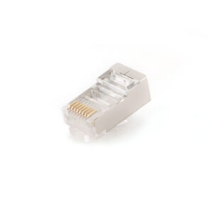 Afgeschermde RJ45 connector (FTP), 8P8C, verguld, 100 stuks