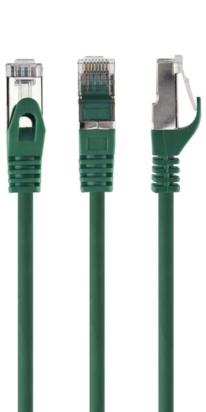 S/FTP Cat6A patchkabel LSZH, 0.5 m, groen