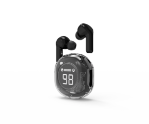 Transparante TWS in-ears, zwart