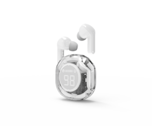 Transparante TWS in-ears, wit