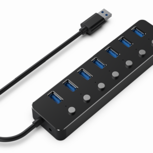 7-poorts USB 3.1 (Gen 1) hub, zwart