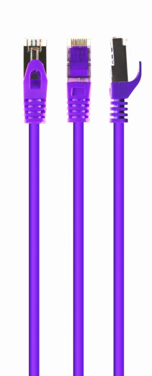 S/FTP Cat6A patchkabel LSZH, 1m, paars