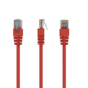 UTP Cat5E patchkabel, 0.25m, rood